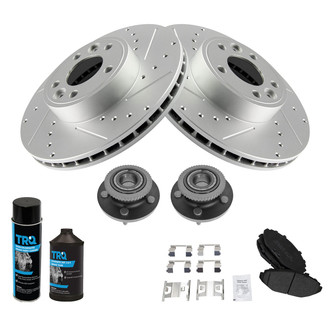 TRQ® - Performance Semi-Metallic Front Brake Kit