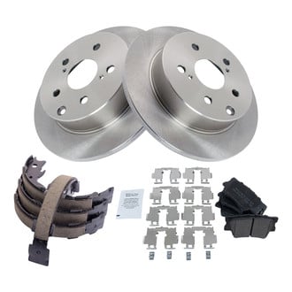 TRQ® - Disc Brake Kit with Semi-Metallic Pads and Shoes