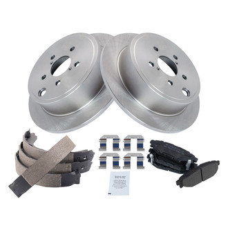 TRQ® - Disc Brake Kit with Semi-Metallic Pads and Shoes