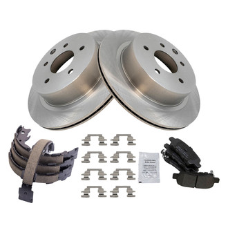 TRQ® - Disc Brake Kit with Semi-Metallic Pads and Shoes