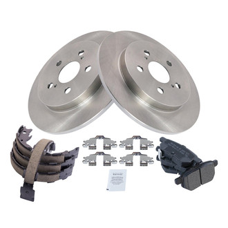 TRQ® - Disc Brake Kit with Semi-Metallic Pads and Shoes