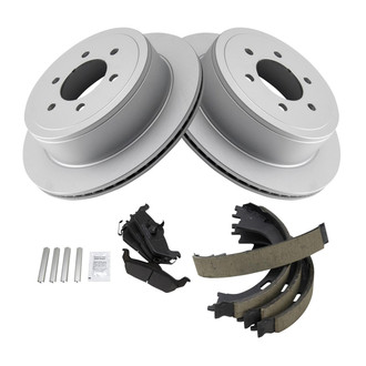 TRQ® - Disc Brake Kit with Semi-Metallic Pads and Shoes