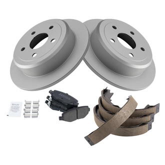 TRQ® - Disc Brake Kit with Semi-Metallic Pads and Shoes