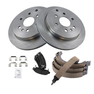TRQ® - Disc Brake Kit with Semi-Metallic Pads and Shoes