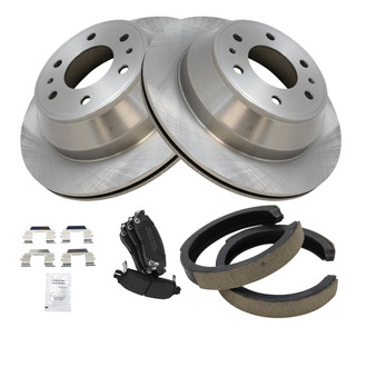 TRQ® - Disc Brake Kit with Semi-Metallic Pads and Shoes