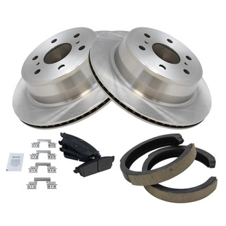 TRQ® - Disc Brake Kit with Semi-Metallic Pads and Shoes