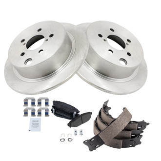TRQ® - Disc Brake Kit with Semi-Metallic Pads and Shoes