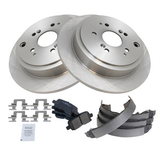 TRQ® - Disc Brake Kit with Semi-Metallic Pads and Shoes