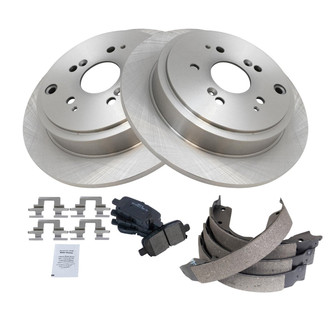 TRQ® - Disc Brake Kit with Semi-Metallic Pads and Shoes