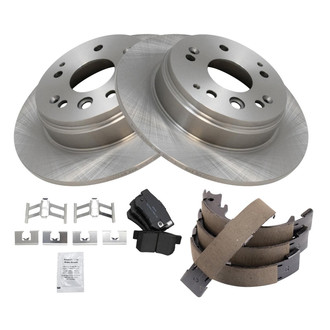 TRQ® - Disc Brake Kit with Semi-Metallic Pads and Shoes