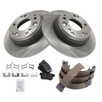 TRQ® - Disc Brake Kit with Semi-Metallic Pads and Shoes