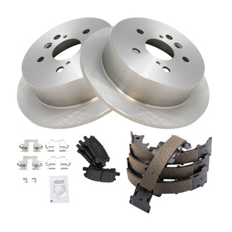 TRQ® - Disc Brake Kit with Semi-Metallic Pads and Shoes