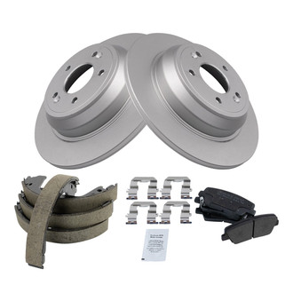 TRQ® - Disc Brake Kit with Semi-Metallic Pads and Shoes