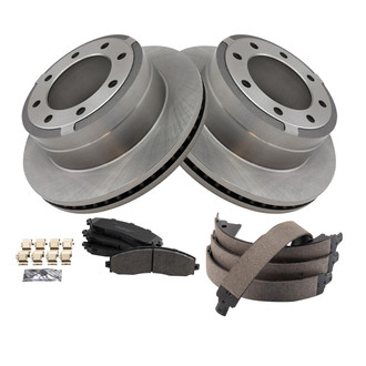 TRQ® - Disc Brake Kit with Semi-Metallic Pads and Shoes