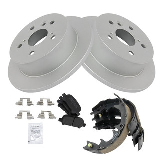 TRQ® - Disc Brake Kit with Semi-Metallic Pads and Shoes