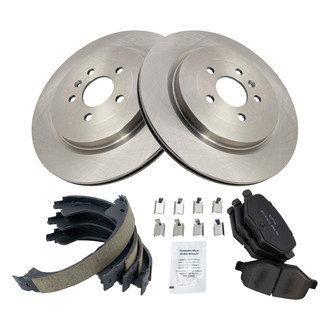 TRQ® - Disc Brake Kit with Semi-Metallic Pads and Shoes