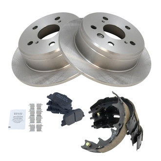 TRQ® - Disc Brake Kit with Semi-Metallic Pads and Shoes