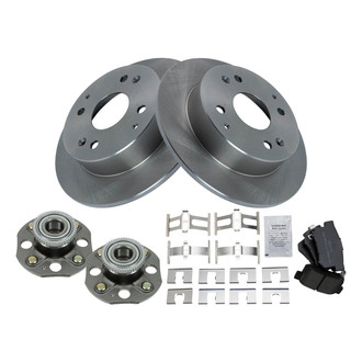 TRQ® - Disc Brake Kit with Semi-Metallic Pads and Hub Assemblies