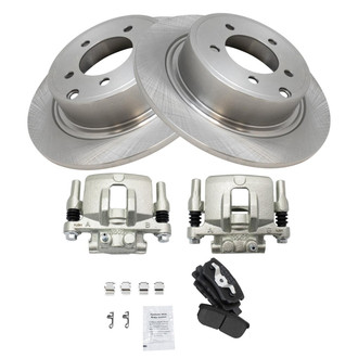 TRQ® - Rear Disc Brake Kit with Semi-Metallic Pads and Calipers