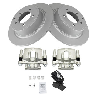 TRQ® - Rear Disc Brake Kit with Semi-Metallic Pads and Calipers