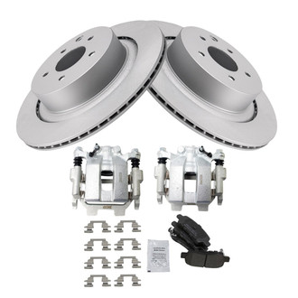 TRQ® - Rear Disc Brake Kit with Semi-Metallic Pads and Calipers