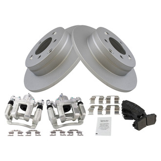 TRQ® - Rear Disc Brake Kit with Semi-Metallic Pads and Calipers