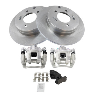 TRQ® - Rear Disc Brake Kit with Semi-Metallic Pads and Calipers
