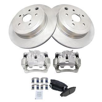 TRQ® - Rear Disc Brake Kit with Semi-Metallic Pads and Calipers