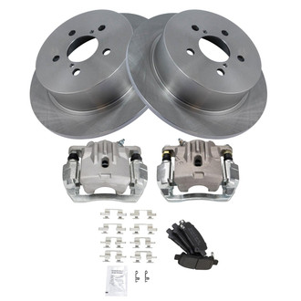 TRQ® - Rear Disc Brake Kit with Semi-Metallic Pads and Calipers