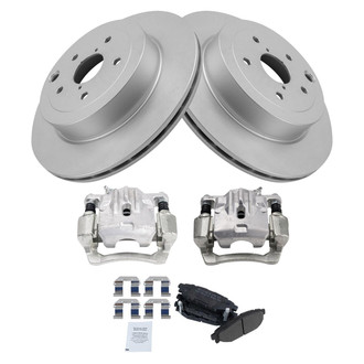 TRQ® - Rear Disc Brake Kit with Semi-Metallic Pads and Calipers