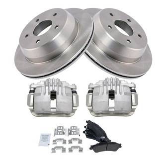 TRQ® - Rear Disc Brake Kit with Semi-Metallic Pads and Calipers