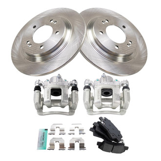 TRQ® - Rear Disc Brake Kit with Semi-Metallic Pads and Calipers