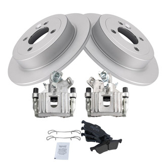 TRQ® - Rear Disc Brake Kit with Semi-Metallic Pads and Calipers
