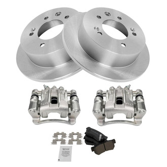 TRQ® - Rear Disc Brake Kit with Semi-Metallic Pads and Calipers