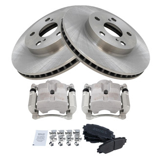 TRQ® - Disc Brake Kit with Semi-Metallic Pads and Calipers