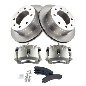 TRQ® - Rear Disc Brake Kit with Semi-Metallic Pads and Calipers