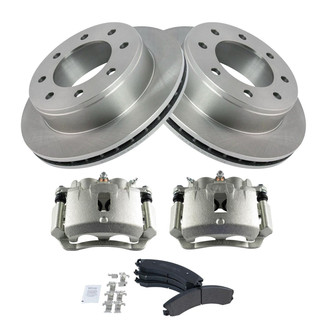 TRQ® - Rear Disc Brake Kit with Semi-Metallic Pads and Calipers