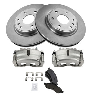 TRQ® - Disc Brake Kit with Semi-Metallic Pads and Calipers