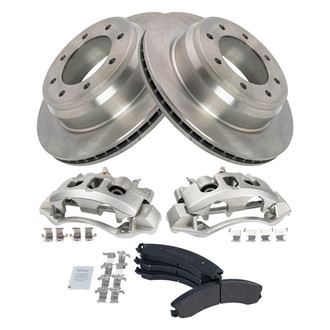 TRQ® - Rear Disc Brake Kit with Semi-Metallic Pads and Calipers