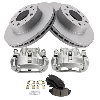TRQ® - Front Disc Brake Kit with Semi-Metallic Pads and Calipers