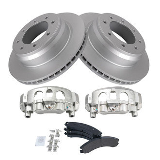 TRQ® - Rear Disc Brake Kit with Semi-Metallic Pads and Calipers