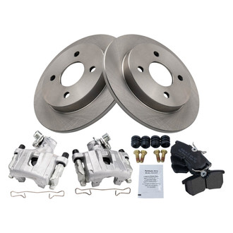 TRQ® - Rear Disc Brake Kit with Semi-Metallic Pads and Calipers