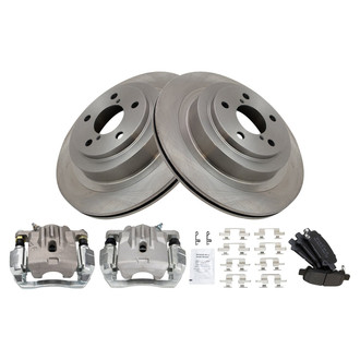 TRQ® - Rear Disc Brake Kit with Semi-Metallic Pads and Calipers