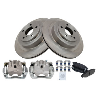 TRQ® - Rear Disc Brake Kit with Semi-Metallic Pads and Calipers
