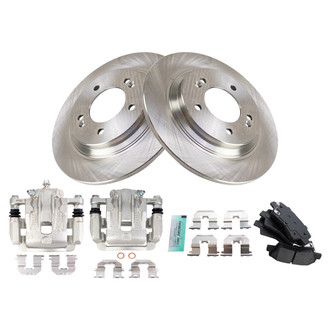 TRQ® - Rear Disc Brake Kit with Semi-Metallic Pads and Calipers
