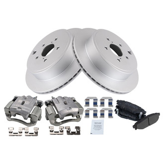 TRQ® - Rear Disc Brake Kit with Semi-Metallic Pads and Calipers