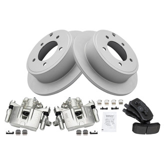 TRQ® - Rear Disc Brake Kit with Semi-Metallic Pads and Calipers