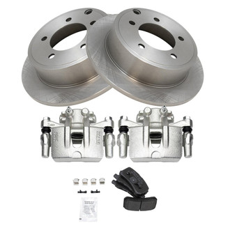 TRQ® - Rear Disc Brake Kit with Semi-Metallic Pads and Calipers