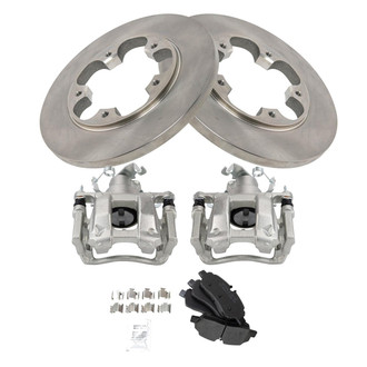 TRQ® - Rear Disc Brake Kit with Semi-Metallic Pads and Calipers