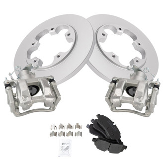 TRQ® - Rear Disc Brake Kit with Semi-Metallic Pads and Calipers